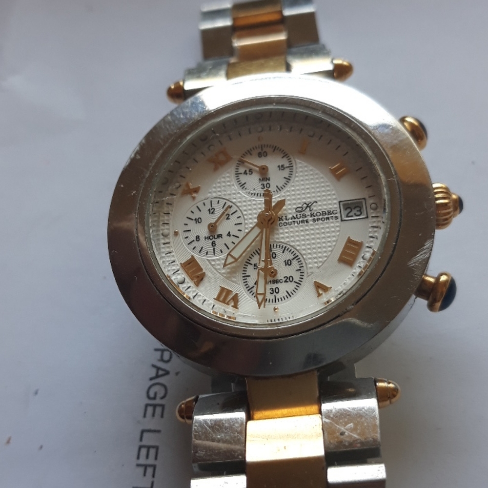 Klaus kobec mens wristwatch chronograph